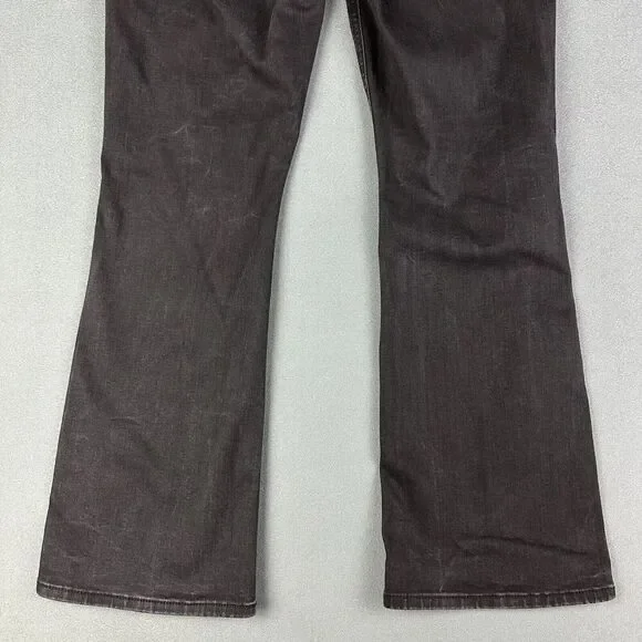 Jen7 Seven For All Mankind 7FAM Jeans Womens 8 Black Petite Slim Bootcut Stretch - Picture 8 of 16